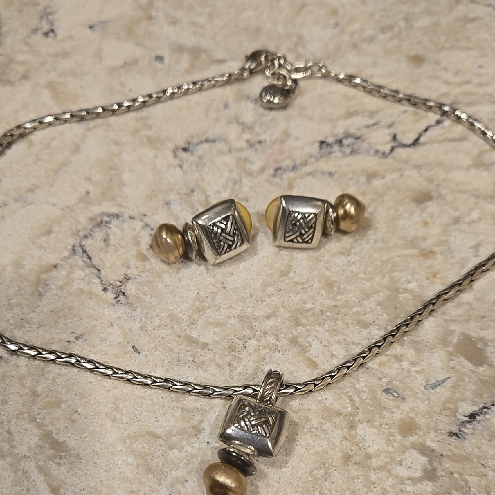 Brighton elegant Silver and Gold Jewelry Set